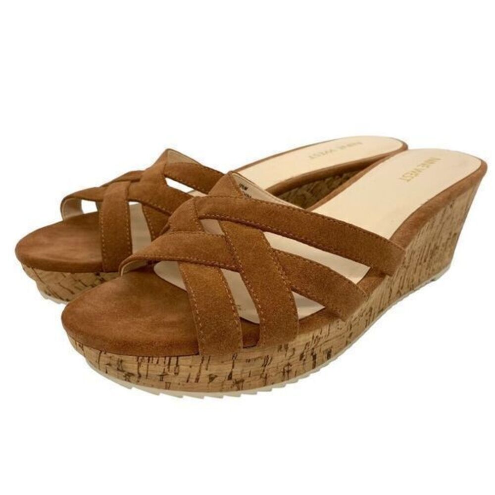 Nine West Caserta Leather Wedge Sandal